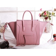 Borsa tote quadrata Phantom Luggage di Celine, colore rosa ciliegia