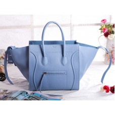 Borsa tote Celine Luggage Phantom Square blu chiaro