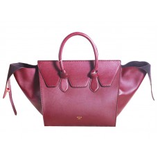 Borsa a cravatta Celine originale in pelle color vino
