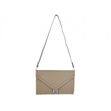 Hermes Pilot Envelope Clutch grigia con finiture argentate