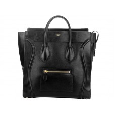 Borsa grande Celine Luggage in pelle di vitello nera