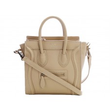 Celine Luggage Mini Tote in pelle di vitello beige