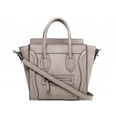 Celine Luggage Mini Tote in pelle di vitello color cachi chiaro