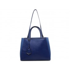 Borsa tote Fendi 2jours in pelle di vitello blu