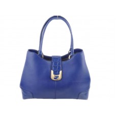 Borsa tote in pelle Fendi Chameleon blu