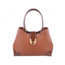 Borsa tote in pelle Fendi Chameleon marrone