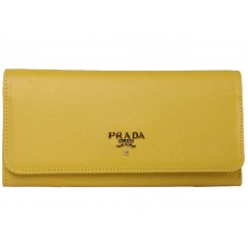 Portafoglio Prada in pelle Saffiano giallo