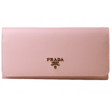 Portafoglio Prada in pelle Saffiano rosa