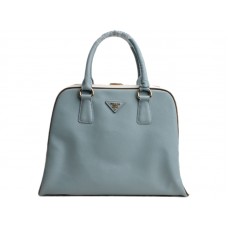 Borsa con manico superiore Prada Saffiano blu