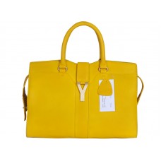 Yves Saint Laurent Cabas Chyc Borsa grande in pelle gialla