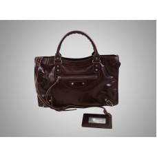 Borsa da moto Balenciaga Le Dix Medium Dark Chocolate