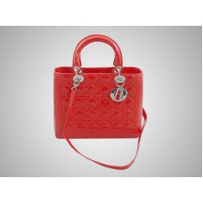 Borsa Dior Cannage rossa