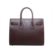 Borsa Yves Saint Laurent Sac Du Jour in pelle originale color vino