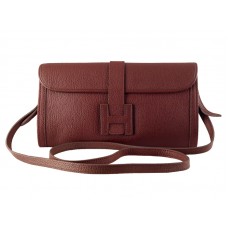 Hermes Flap Clutch Rosso Violaceo