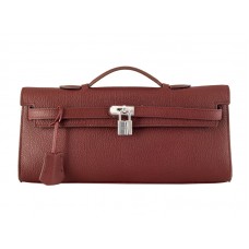 Hermes Kelly Pochette Longue Rosso Violaceo