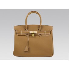 Hermes Birkin 35cm Togo Clemence Oro con hardware dorato