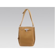 Hermes So Kelly 22cm Clemence Marrone Oro