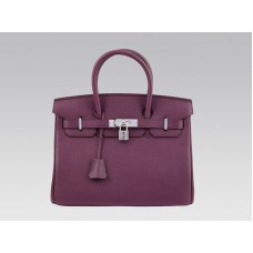 Hermes Birkin 30 centimetri Togo Clemence Raisin