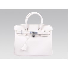 Hermes Birkin 30cm Togo Clemence Bianco