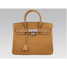 Hermes Birkin 30cm in pelle Togo marrone chiaro con finiture argentate