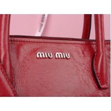 Borsa a mano in pelle smaltata Miu Miu rossa