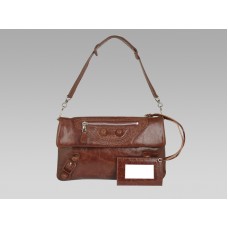 Balenciaga Giant Envelope in pelle marrone