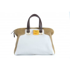 Primavera Estate 2012 Fendi Colorblock Chameleon Convertible Tote Beige/Bianco/Marrone