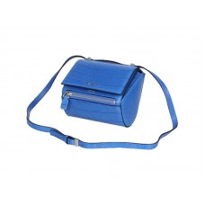 Givenchy Mini Pandora Box Bag in pelle di coccodrillo blu