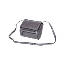 Borsa Givenchy Mini Pandora Box in pelle di coccodrillo grigia