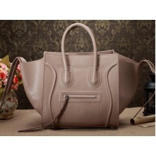 Borsa tote Celine Luggage Phantom Square in pelle Epsom color sabbia
