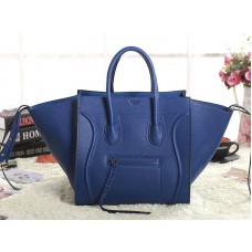 Borsa tote Celine Luggage Phantom Square in pelle Togo blu reale