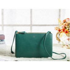 Borsa a tracolla Celine Mini Trio in oliva