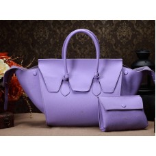 Borsa a mano Celine Tie Nano in pelle viola