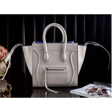 Borsa tote quadrata Phantom Luggage di Celine Beige e Azzurro