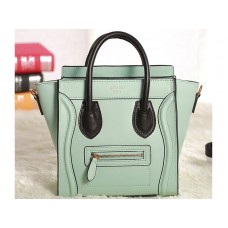 Celine Luggage Mini Tote in pelle di vitello color menta