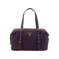 Borsa a tracolla Prada Bauletto in tessuto Viola