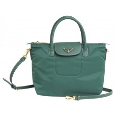 Borsa Prada Tessuto in nylon con finiture in pelle verde