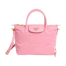 Borsa Prada Tessuto in nylon con finiture in pelle rosa
