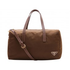 Borsa a mano Prada Vela in nylon marrone