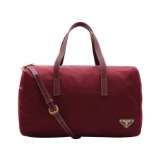 Borsa a mano Prada Vela in nylon bordeaux