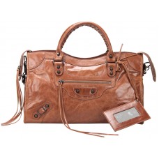 Borsa Balenciaga Medium Classic City Marrone