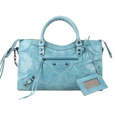 Borsa Balenciaga Medium Classic City blu chiaro