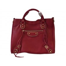 Borsa Balenciaga Velo con bordo metallizzato oro bordeaux