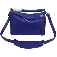 Borsa grande Loewe Puzzle blu elettrico