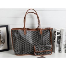 Goyard Anjou Reversible Tote Mm Nero Marrone