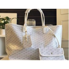 Borsa Tote Reversibile Goyard Anjou Mm Bianca