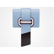 Borsa a tracolla Prada Plex Ribbon Astral Blue Rose Pink