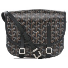 Borsa a tracolla Goyard Chevron Belvedere PM nera