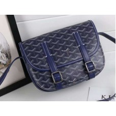 Borsa a tracolla Goyard Chevron Belvedere PM blu