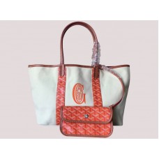 Borsa tote reversibile in tela Goyard Anjou mm arancione H-gotogg3456s5